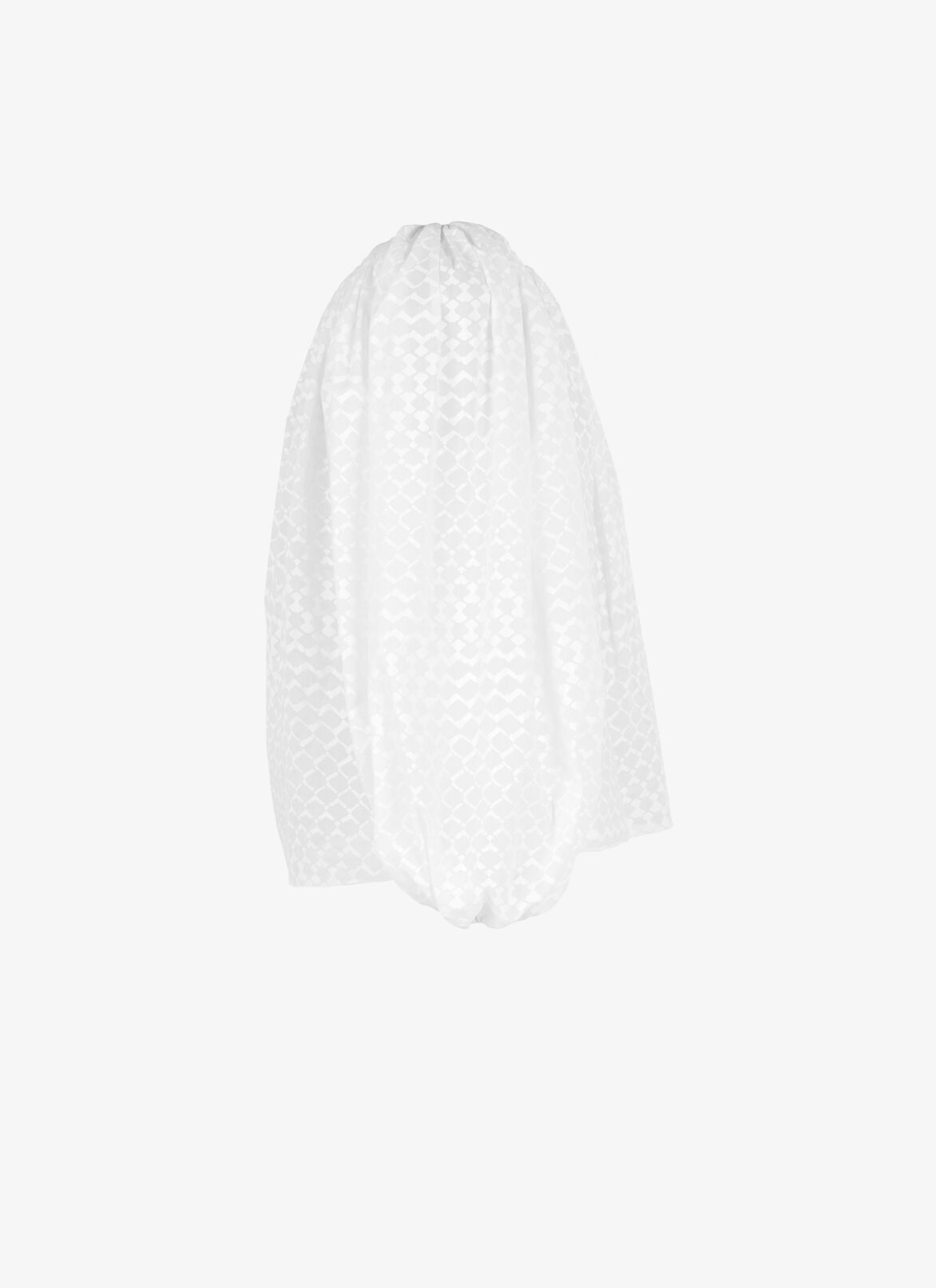 Gerafftes Peasant-Top Aus Baumwolle ALAÏA WEIß GERAFFTES PEASANT-TOP AUS BAUMWOLLE